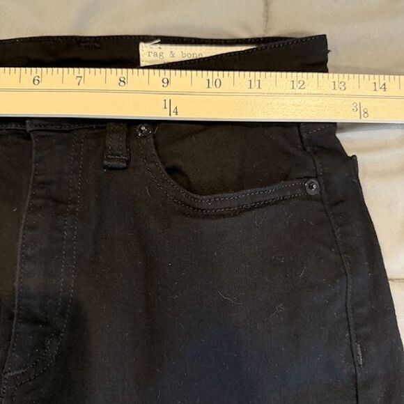 Rag & Bone Nina High Rise Ankle Skinny Black Jeans Hampton Wash Size 27 - Picture 12 of 15